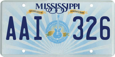 MS license plate AAI326