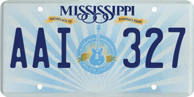 MS license plate AAI327