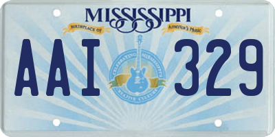 MS license plate AAI329