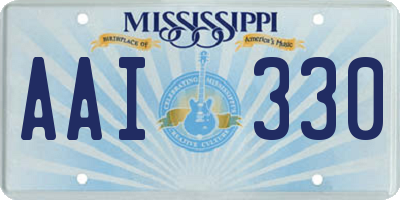 MS license plate AAI330