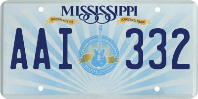 MS license plate AAI332