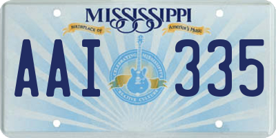 MS license plate AAI335