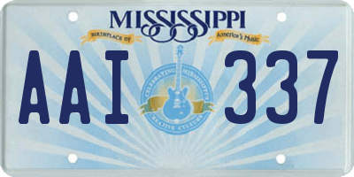 MS license plate AAI337