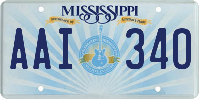 MS license plate AAI340