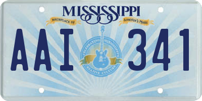 MS license plate AAI341