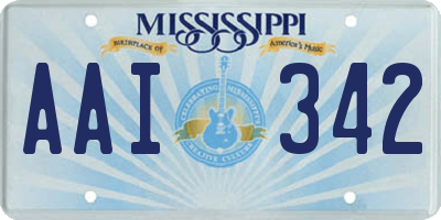 MS license plate AAI342