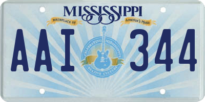 MS license plate AAI344