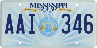 MS license plate AAI346