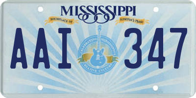 MS license plate AAI347