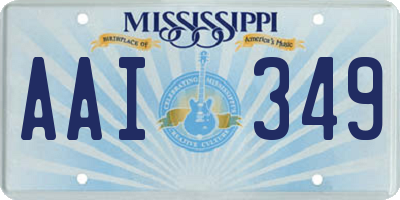 MS license plate AAI349