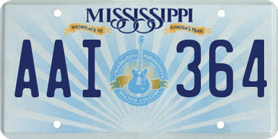 MS license plate AAI364