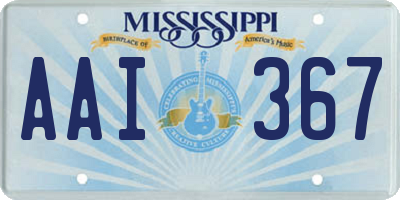 MS license plate AAI367