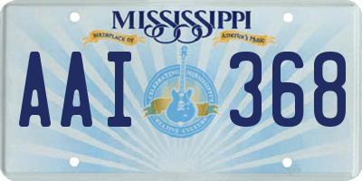 MS license plate AAI368