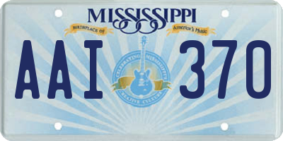 MS license plate AAI370