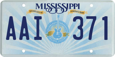 MS license plate AAI371