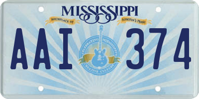 MS license plate AAI374