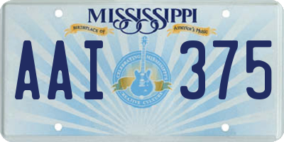 MS license plate AAI375