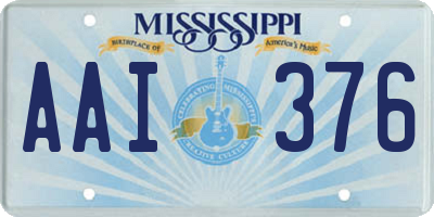 MS license plate AAI376