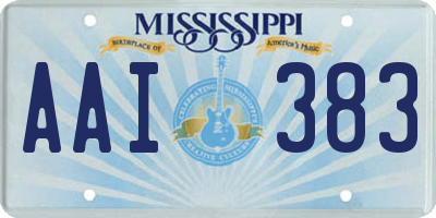 MS license plate AAI383