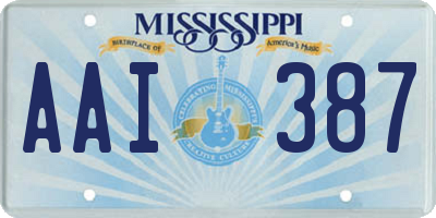 MS license plate AAI387