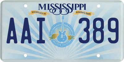 MS license plate AAI389