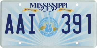 MS license plate AAI391