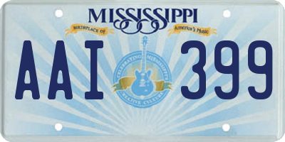 MS license plate AAI399