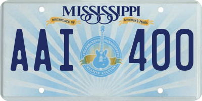 MS license plate AAI400