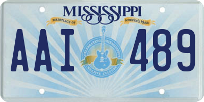 MS license plate AAI489