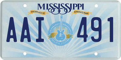 MS license plate AAI491