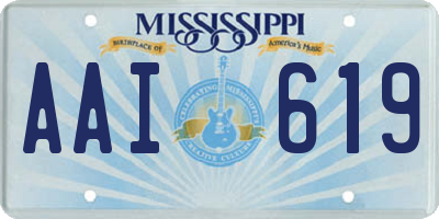MS license plate AAI619