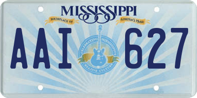 MS license plate AAI627