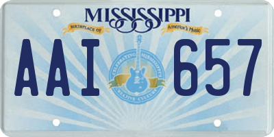MS license plate AAI657