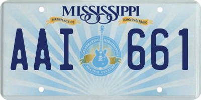 MS license plate AAI661