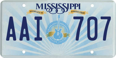 MS license plate AAI707