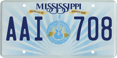 MS license plate AAI708