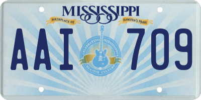 MS license plate AAI709