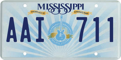 MS license plate AAI711