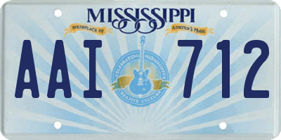 MS license plate AAI712