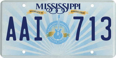 MS license plate AAI713