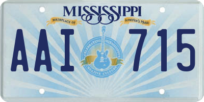 MS license plate AAI715