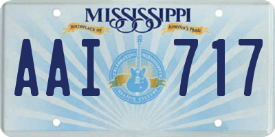 MS license plate AAI717