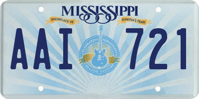 MS license plate AAI721