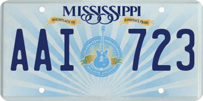 MS license plate AAI723