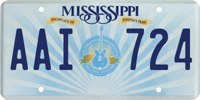 MS license plate AAI724