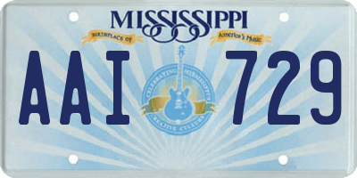 MS license plate AAI729