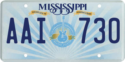 MS license plate AAI730