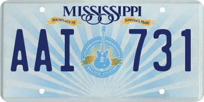 MS license plate AAI731