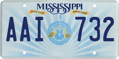 MS license plate AAI732