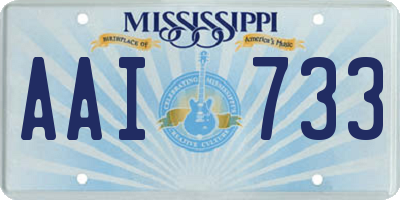 MS license plate AAI733